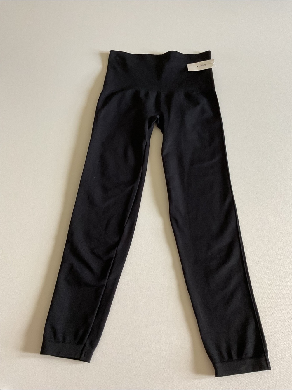 Spanx Black High Rise Cropped Leggings Large Great Condition